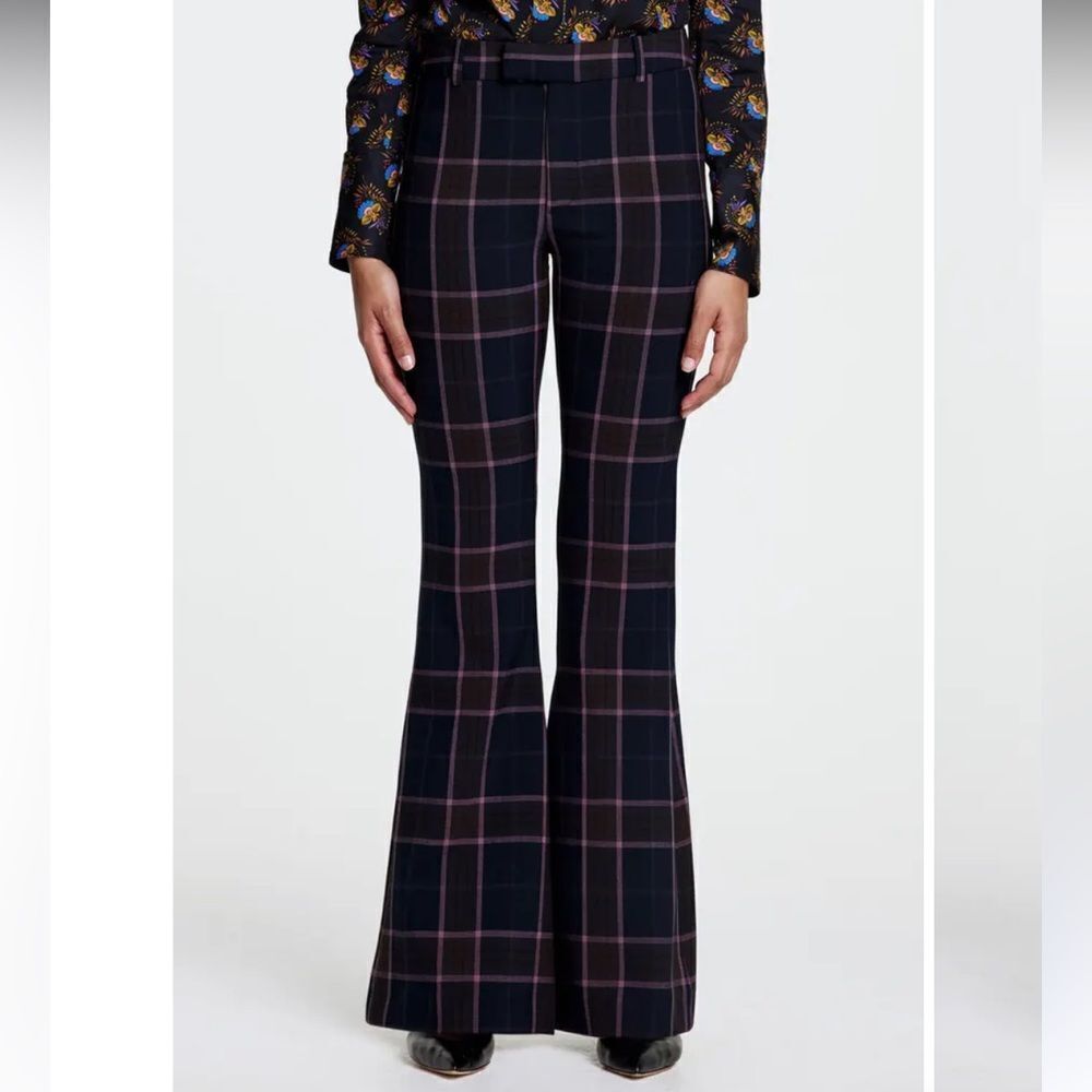 Smythe bootcut plaid flare pants